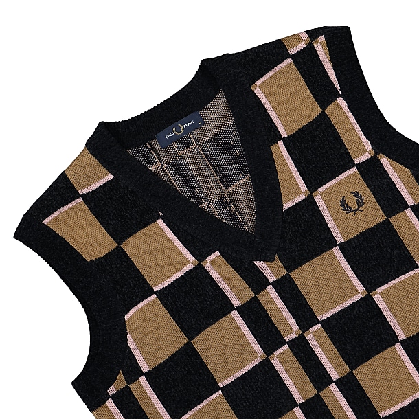Fred Perry - Glitch Chequerboard Tank | Overkill